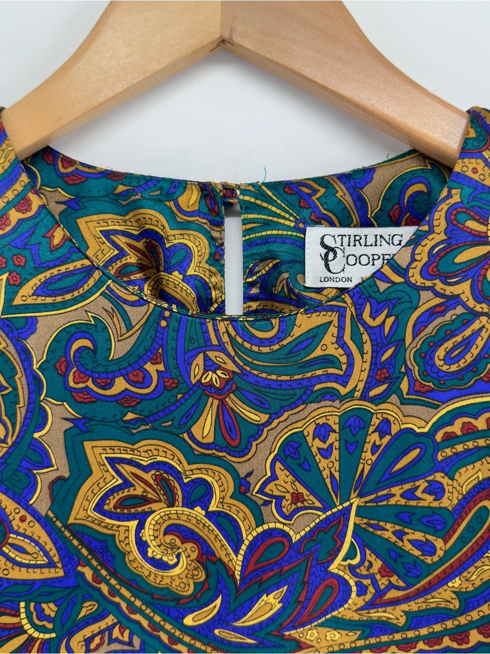 Vintage Stirling Cooper Paisley Blouse Size 14